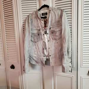 hElium speed master vintage leather biker jacket.